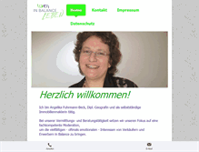 Tablet Screenshot of in-balance-leben.de